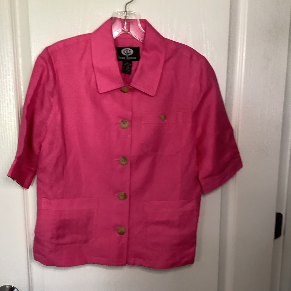 Giorgio Romazzini Women’s Pink Button Down Linen Shirt